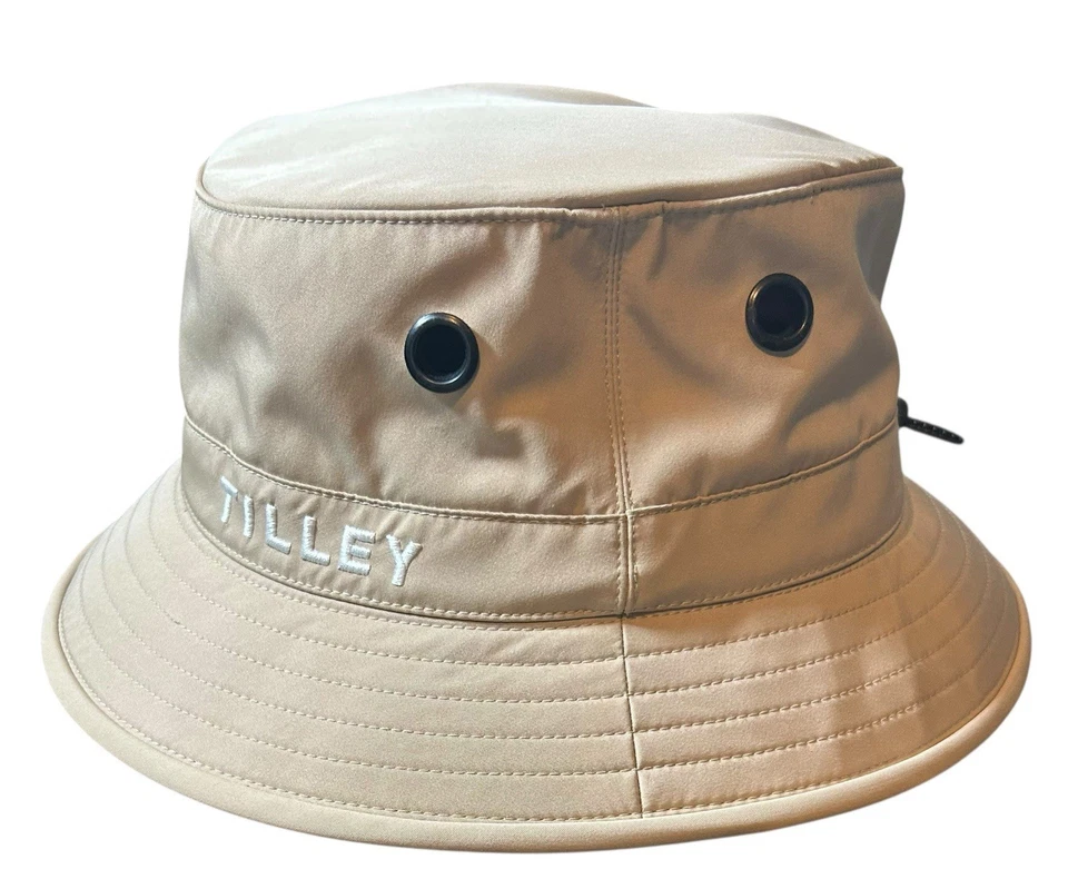 The Tilley Loves Golf Men's Bucket Hat Sz XL Travel Sun Cap Brown Khaki Tan - Image 4 of 4