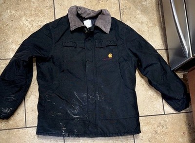 Carhartt Jkt Quilt Lined Detroit Sz XL  Puce Black Corduroy Collar Rare