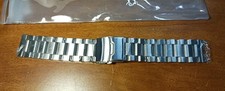 22mm Stainless Steel Watch Band Oyster Style Bracelet Fold Over Clasp