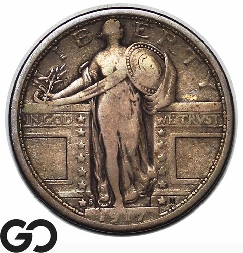 1917-S Standing Liberty Quarter, Type 1, Tougher San Francisco Issue