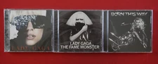 Lady Gaga The Fame The Fame Monster Born This Way 3 CD Lot NEW Sealed