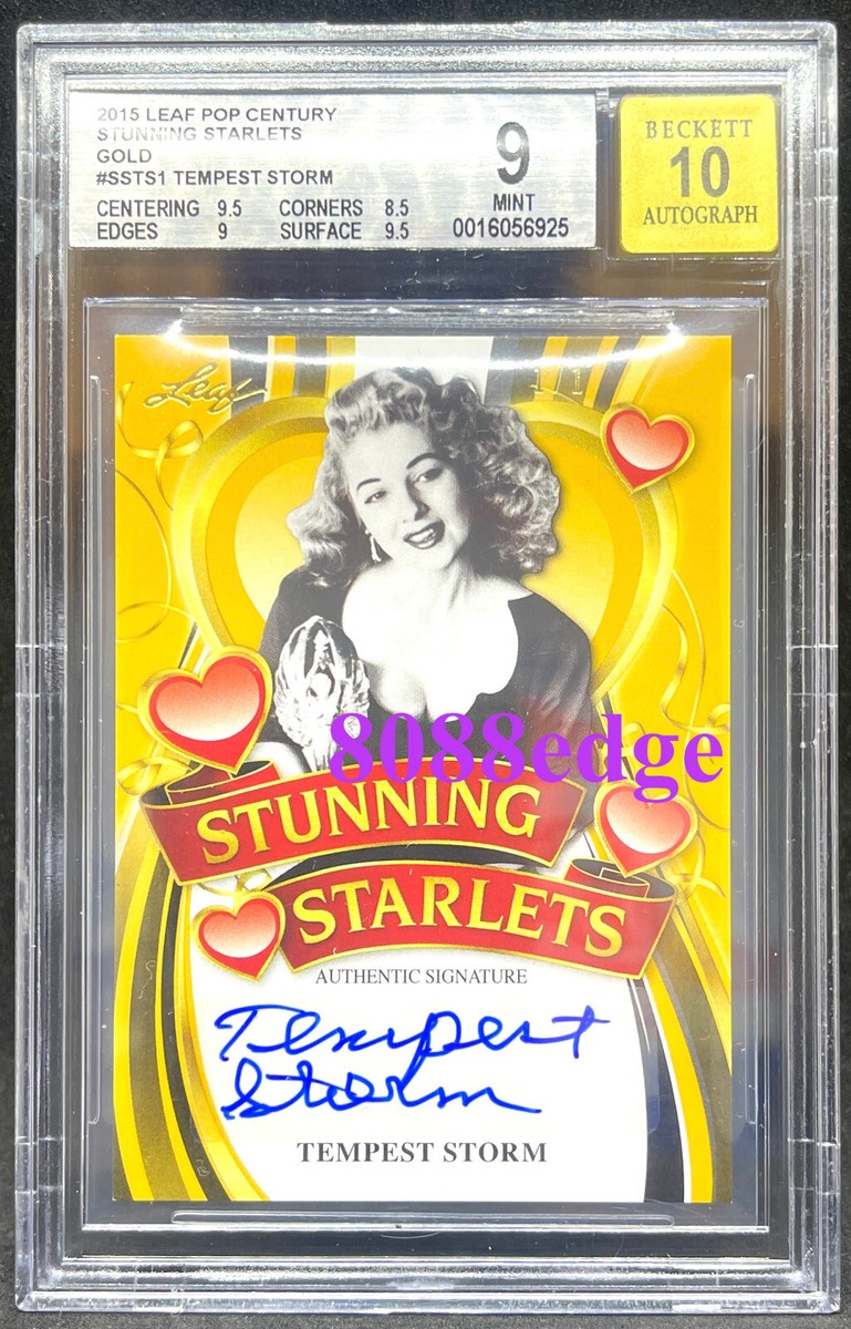 TEMPEST ウンチャン　ポラロイド　サイン入り 1集 2015 POP CENTURY STUNNING STARLETS AUTO: TEMPEST STORM #1/1 BGS 9