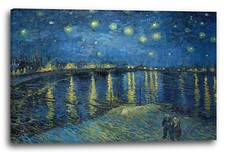 Kunstdruck Vincent van Gogh - Sternennacht über die Rhône (1888)