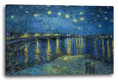 Kunstdruck Vincent van Gogh - Sternennacht über die Rhône (1888)