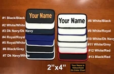 IRON-On Custom Embroidered Name Patch, Name Tag, Name Badge Rectangular 2"x4"