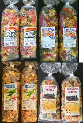 Nudel Nudeln Camper Reisebus Flugzeug Lokomotive Pasta 1Set=2x250g Motivnudeln