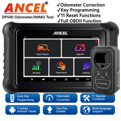 Ancel DP500 Odo-meter Mile-age Correction Immo K~y Program-ming OBD2 Code Reader
