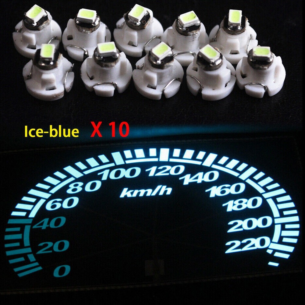 10x Ice Blue T4.2 Wedge 1SMD LED Car Cluster Instrument Dash Climate