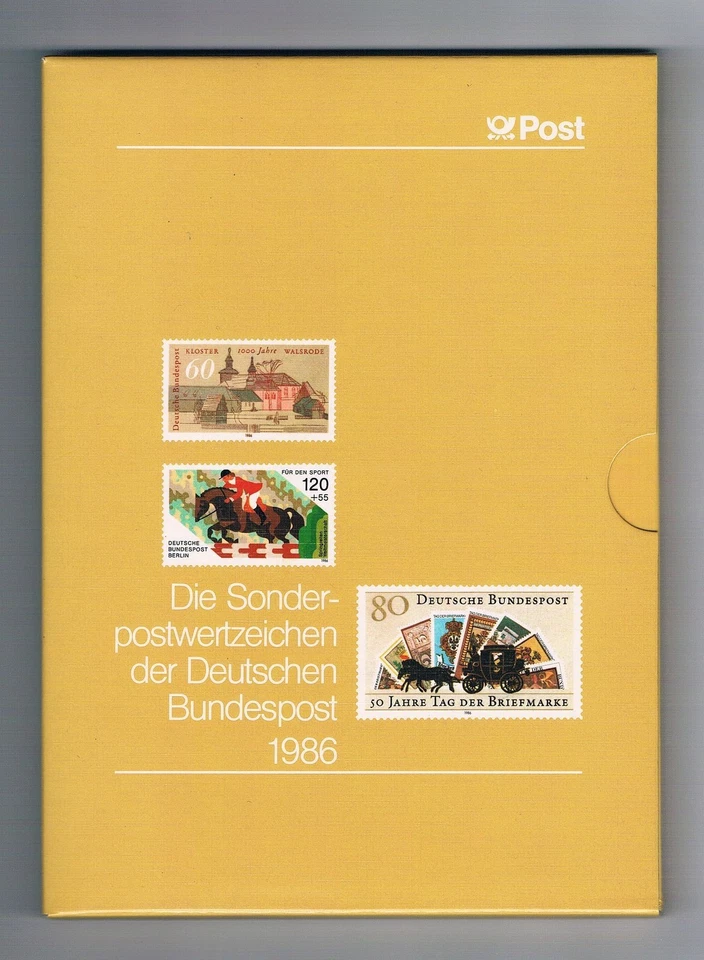 Jahrbuch 1986  Bund und Berlin komplett postfrisch mit SD 10 im Schuber - Bild 1 von 1