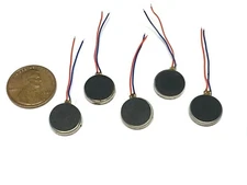 5 Pieces Vibration coin motor 12x3 12mm flat 12000rpm robot usa 3v dc phone B14