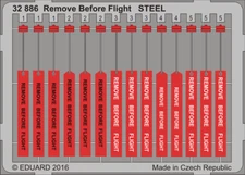 Eduard Models 1/32 Remove Before Flight (Steel, 1 Photo-Etched Sheet)