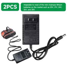 Mini Chainsaw Charger Adapter For 21V 24V Battery Cordless Saw Only Charger 