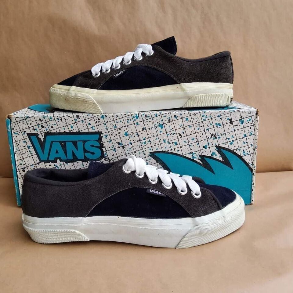 Vintage 90's Vans Lampin Made in USA Brown NAVY SUEDE Men Us Vintage 90's Vans Lampin Made in USA Brown NAVY SUEDE Men Us