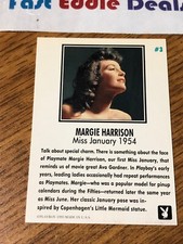 PLAYBOY 1993 MARGIE HARRISON COLLECTOR CARD 3 MISS JANUARY 1954 NEAR MINT