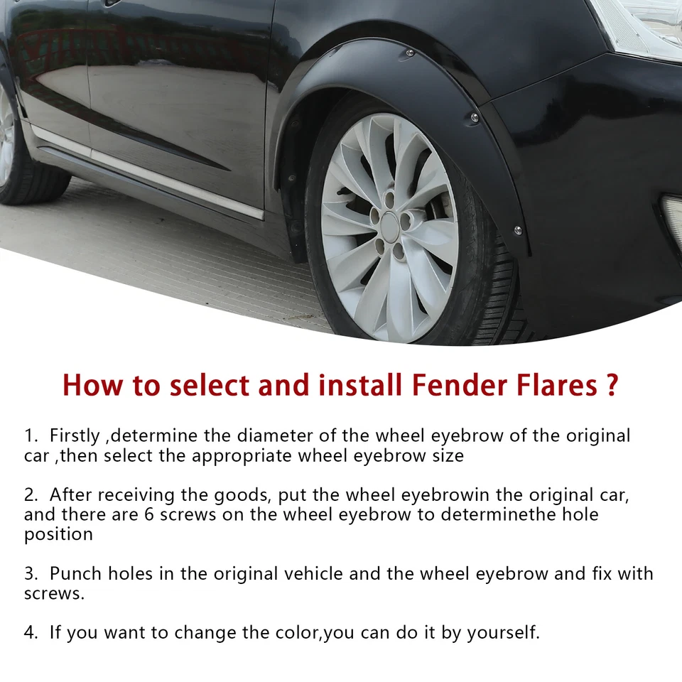 For Ford Mustang 1st 1965-1973 Car Fender Flares Wheel Extra Wide Arches 32"+35" Foto 4 de 4