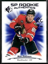 2021-22 SP #138 Mike Hardman Chicago Blackhawks Rookie Blue Hockey Card