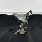 Vintage Hachiro GOTO Warbler Blue Bird On Branch Figurine #TB40 — photo 3