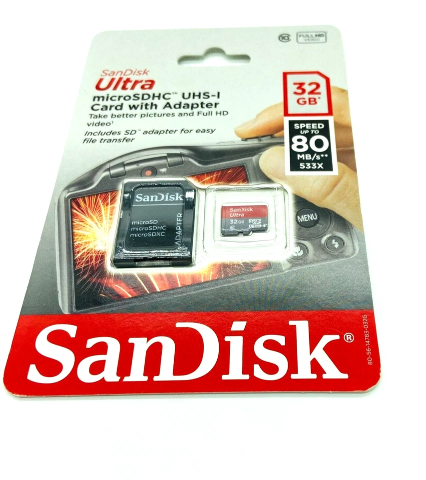 SanDisk Ultra 32GB SD SDHC Flash Memory Card Class 10 80MB/s 533X UHS-I HD - Image 2 of 4