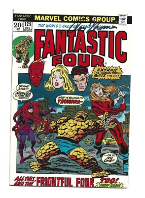Fantastic Four #129,  VF- 7.5, Signed by Roy Thomas; 1st Appearance Thundra