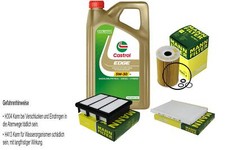 INSPEKTIONSKIT FILTER CASTROL 5L ÖL 5W30 für KIA Cee'D SW ED 1.6 CRDi 115