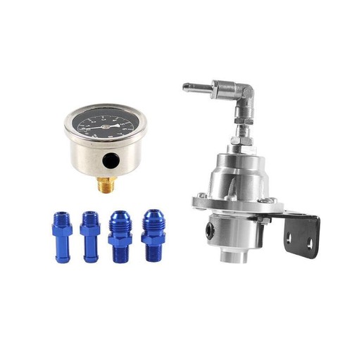 Universal Adjustable Fuel Pressure Regulator with Oil Gauge and End Fitting - Picture 10 of 13
