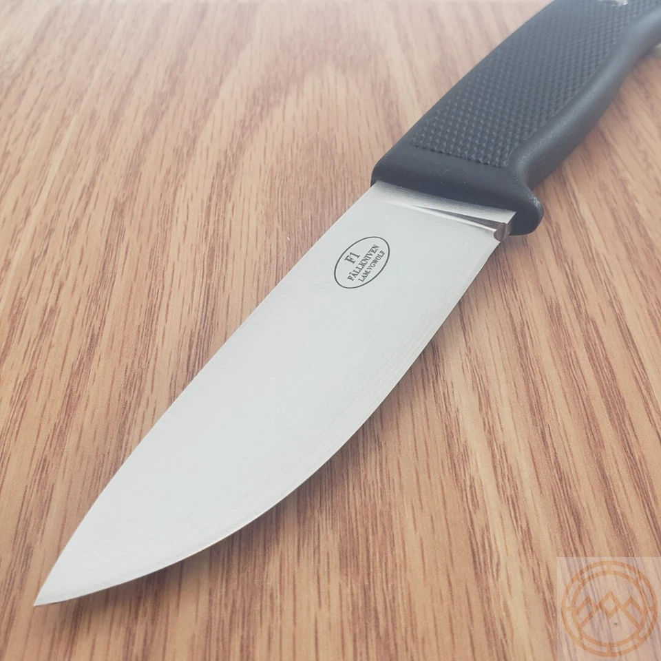 Cuchillo fijo Fallkniven F1 4" acabado satinado VG-10 hoja de acero mango Thermorun Foto 2 de 4