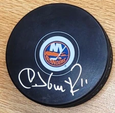 Autographed DARIUS KASPARAITIS New York Islanders Hockey Puck w/Show ticket