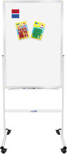 Adjustable 24"x36" Double-Sided Magnetic Dry Erase Board on Wheels