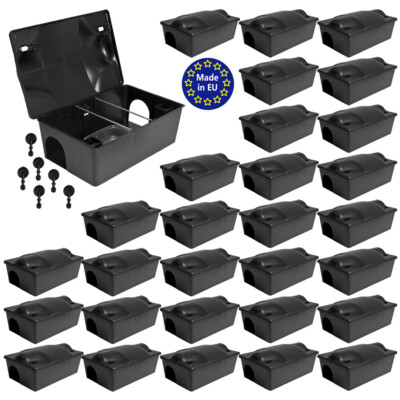 30x Köderstation Multitbox Köderbox Mäusebox Nagerköderstation Rattenbox Petigi