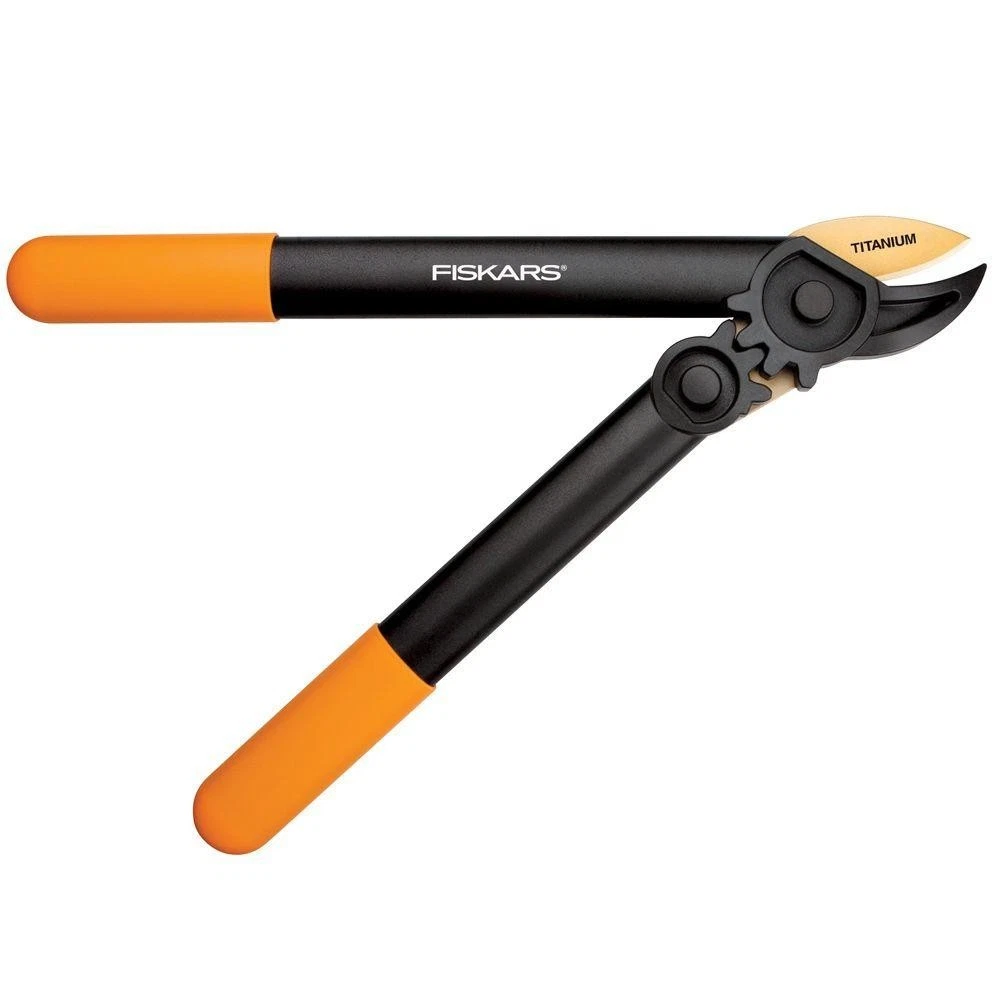 15 in. Fiskars Pruner Anvil Lopper Titanium Steel Blade Smooth Cutting Soft Grip