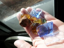 andara crystal - monatomic andara glass plus Sedona rock - 55 grams total - D1