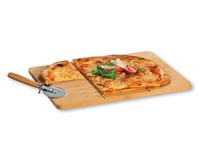 Kesper Pizzabrett Pizzaschneider Pizza Servierbrett 40X30 Bambus 4000270584664