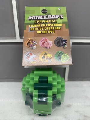 Mattel - Minecraft Spawn Egg w/ Mini Figure Inside- CREEPER (Green Egg) - NEW