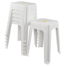 Idotry 6-Pack Plastic Commercial Furniture Stacking Stools for Kids Adult Office