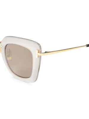 BOUCHERON SILVER GOLD BC0015S 006 CAT EYE 47MM SQUARE  display picture 2