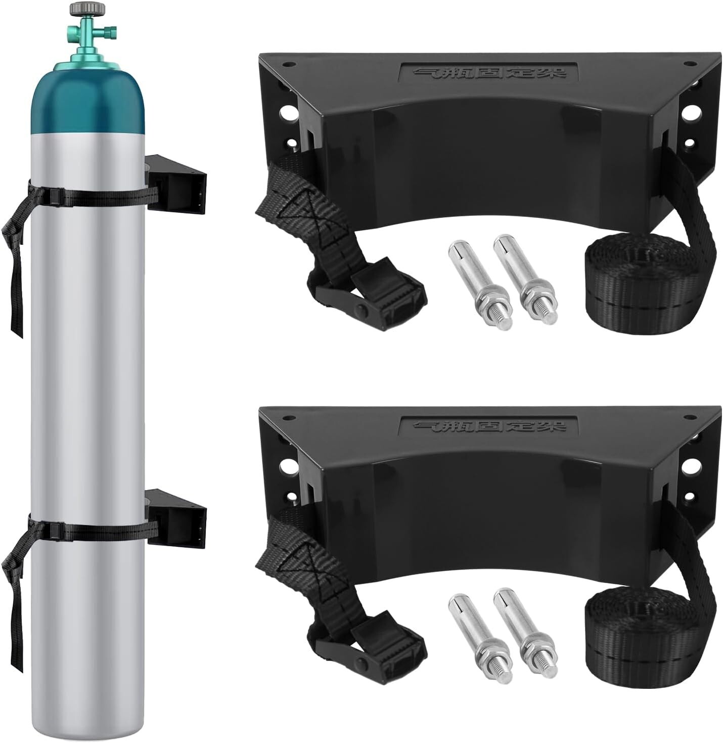 2PCS Propane Tank Holder, Gas Cylinder Holder, Cylinder Wall Mounted Bracket ...