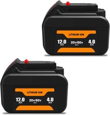 2 PACK DCB612 12Ah Battery for Dewalt 20v/60v Max 12Ah Battery DCB612-2