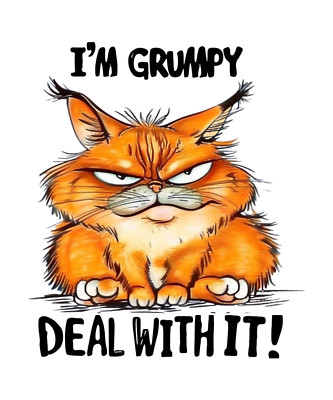 XXL 18X18 Autoaufkleber Grumpy Cat Aufkleber Wetterfester Vinyl Sticker