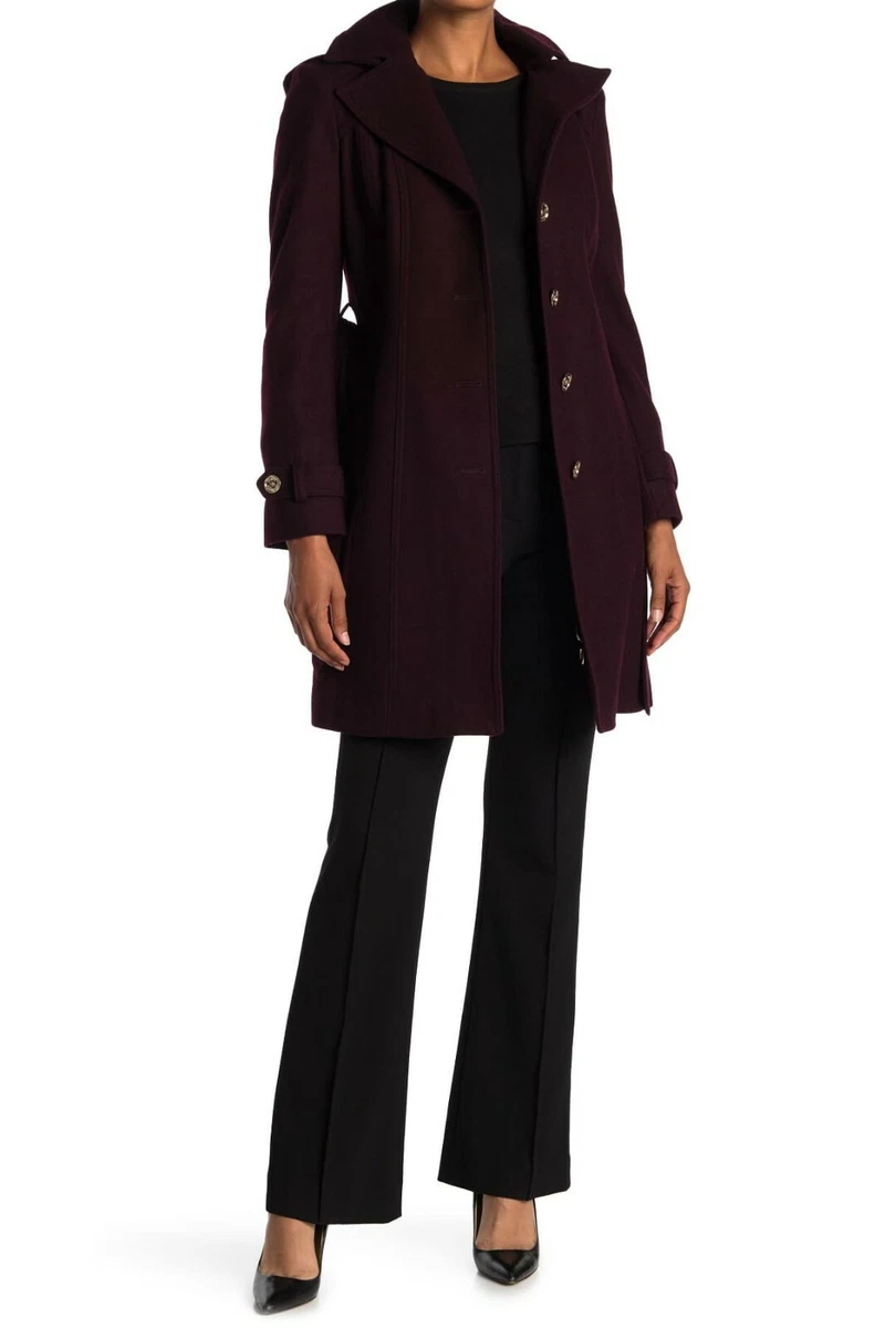 Michael michael kors cheap belted wool blend coat
