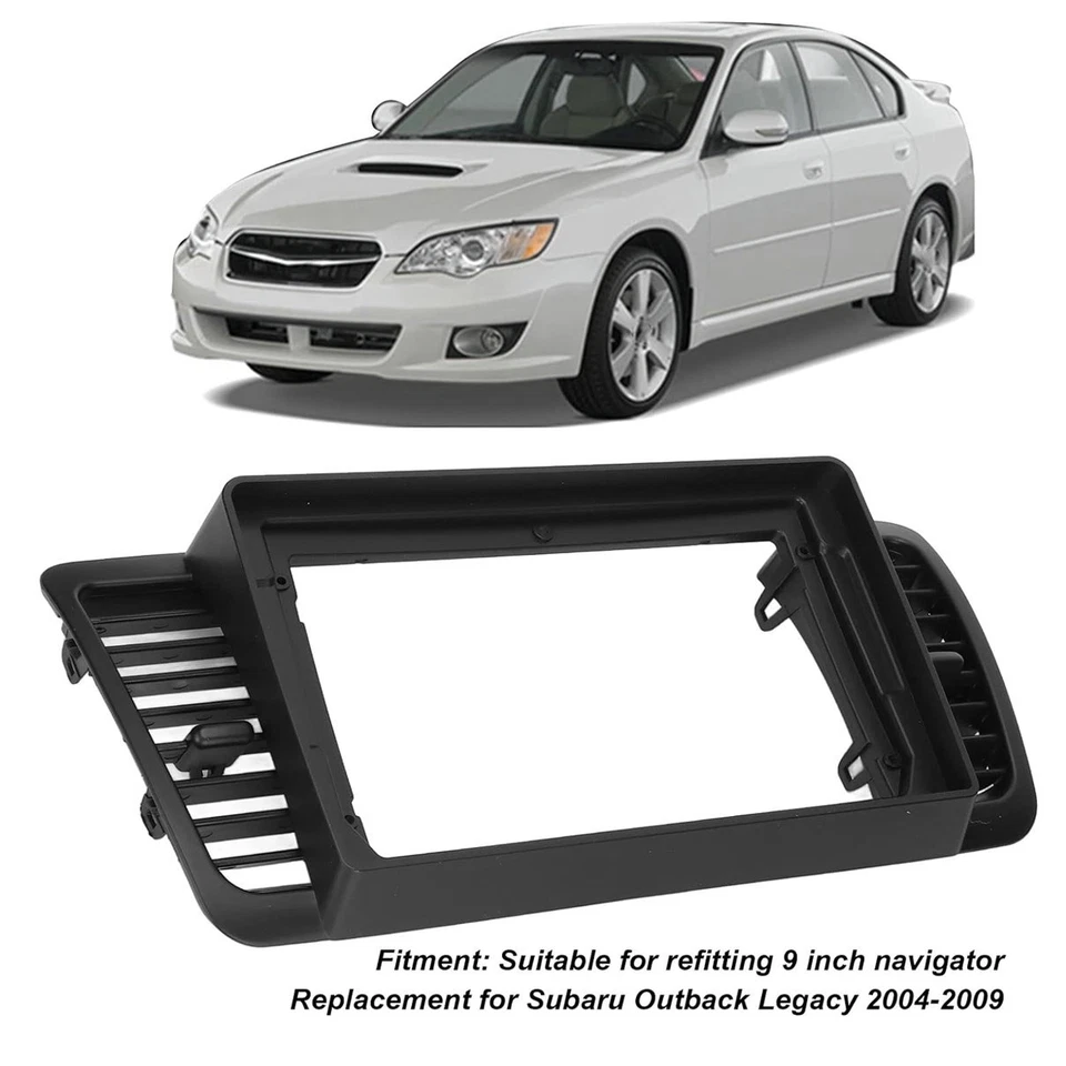 Para 2004-2009 Subaru Outback Legacy 2 din rádio estéreo carro quadro painel fáscia - Imagem 2 de 4