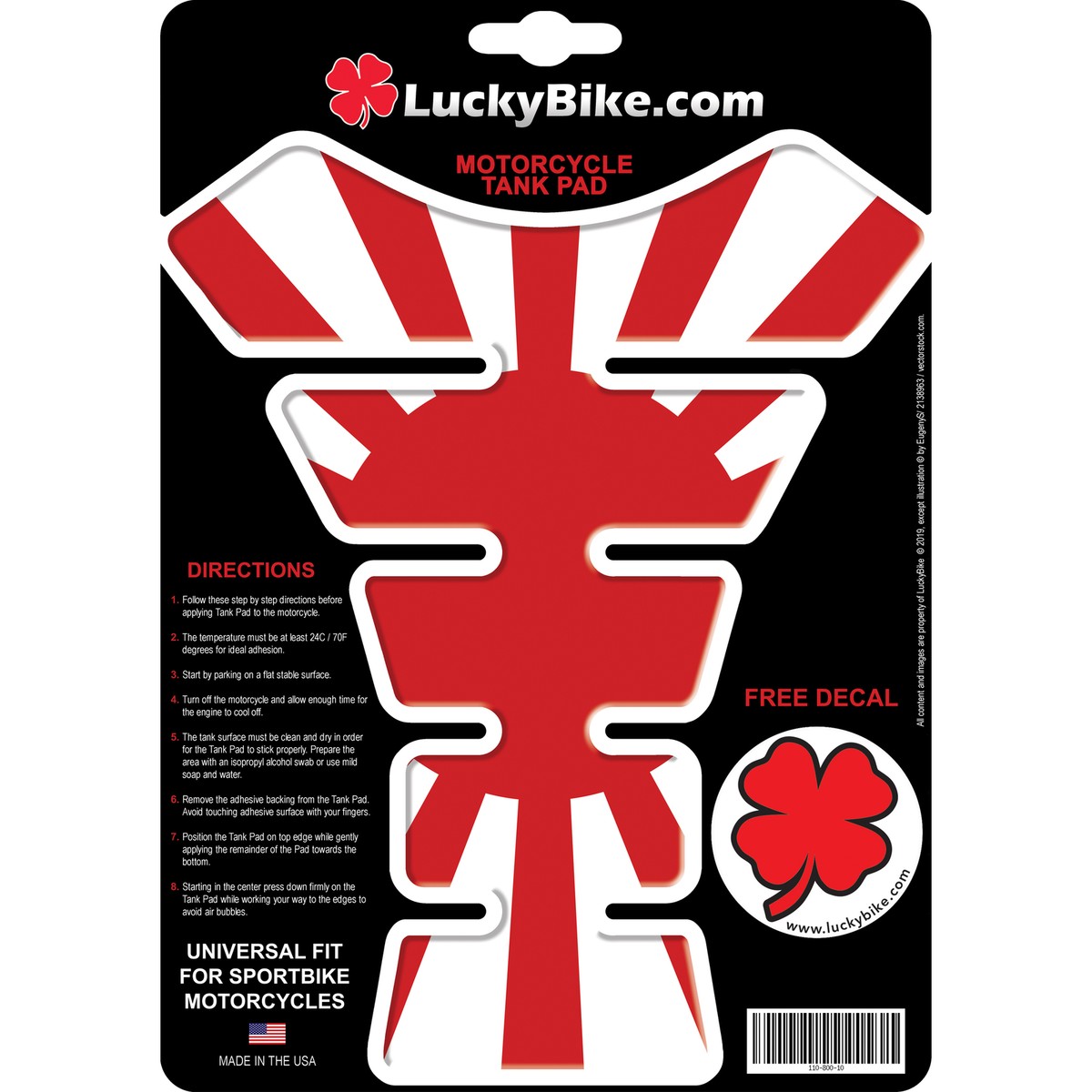 Hinomaru Segmented Gas Tank Pad Universal Ninja ZX Sticker