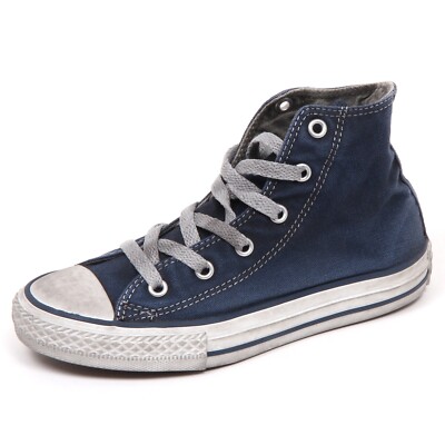 E4168 sneaker bimbo CONVERSE ALL STAR VINTAGE blu delave shoe boy