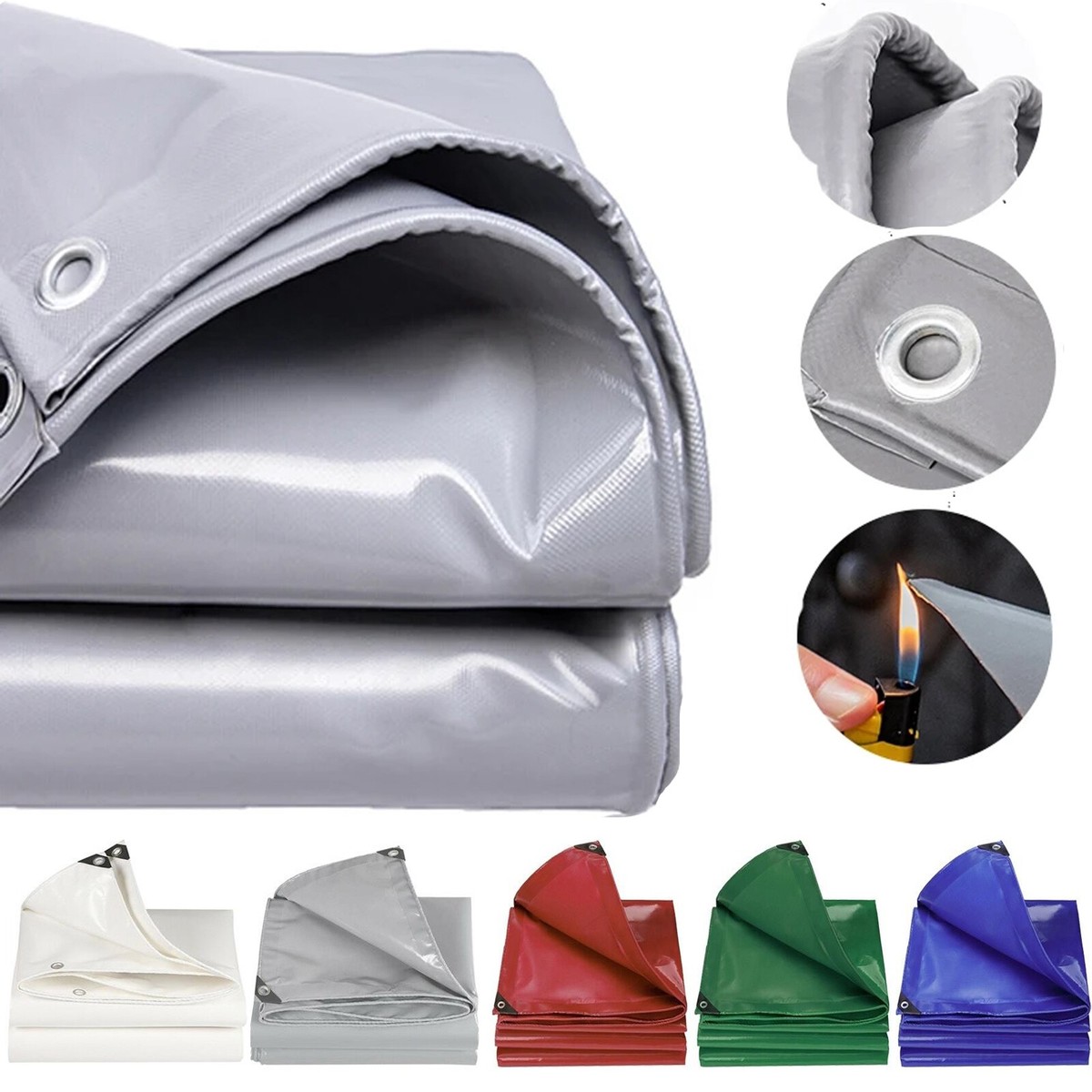 30'x20' Large 20Mil PVC Tarp Extreme Heavy Duty Coated Tarpaulin