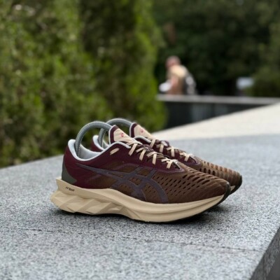Rare ASICS x AFFIX Novablast Sneakers US 7 EU 40 Burgundy Brown FF Blast