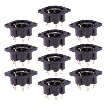 10x Gold Plated 8Pin Tube Socket For AZ1,AD1,AL4,EL6,EL8, EF9 Audio HIFI DIY