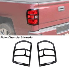 Carbon Tail Light Backlights Cover Trims Accessories For Chevy Silverado 2014-18 Carbon Tail Light Backlights Cover Trims Accessories For Chevy Silverado 2014-18