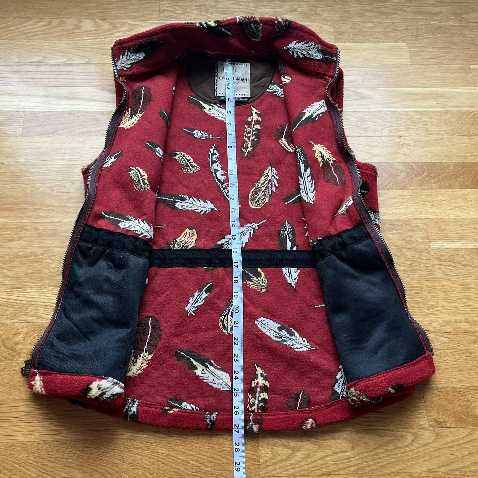 Indigenous Tsunami Native Feather Zip Fleece Line… - image 6