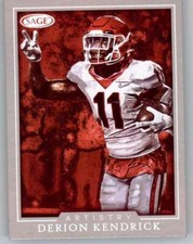 2022 SAGE Artistry Silver Border #15 Derion Kendrick Georgia Bulldogs