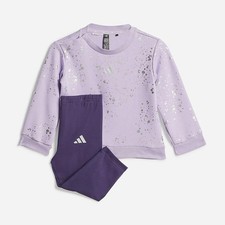 ADIDAS TUTA COMPLETA GIROCOLLO BAMBINA JW2434 INF GLAM SET COTONE VIOLA