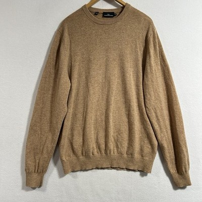 Rodd & Gunn Mens XL Camel Merino Wool Cashmere Blend Crew Neck Sweater Preppy